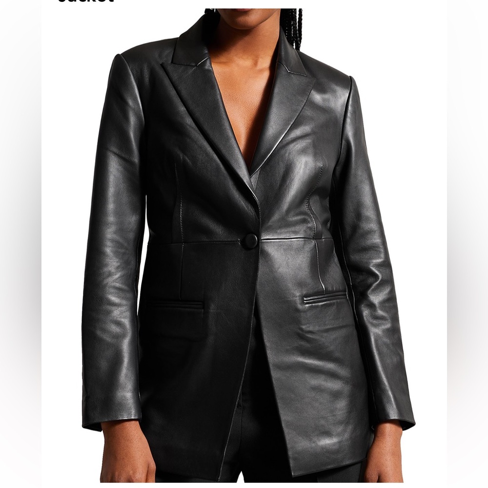 Ted Baker Women's Black Leather Blazer/Jacket